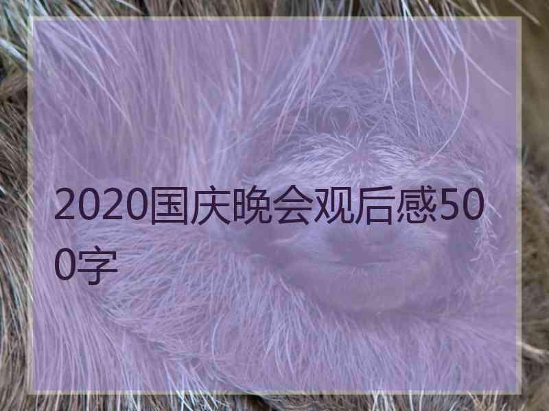 2020国庆晚会观后感500字