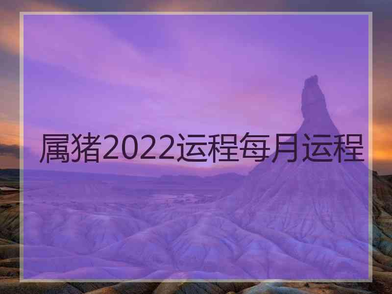 属猪2022运程每月运程