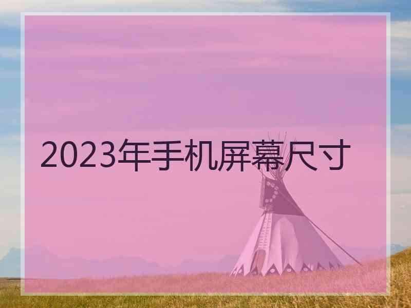 2023年手机屏幕尺寸