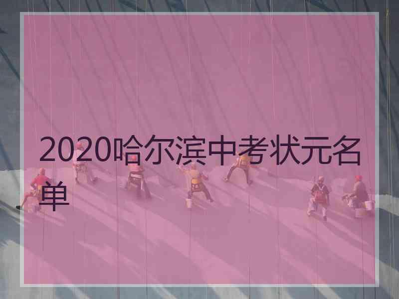 2020哈尔滨中考状元名单