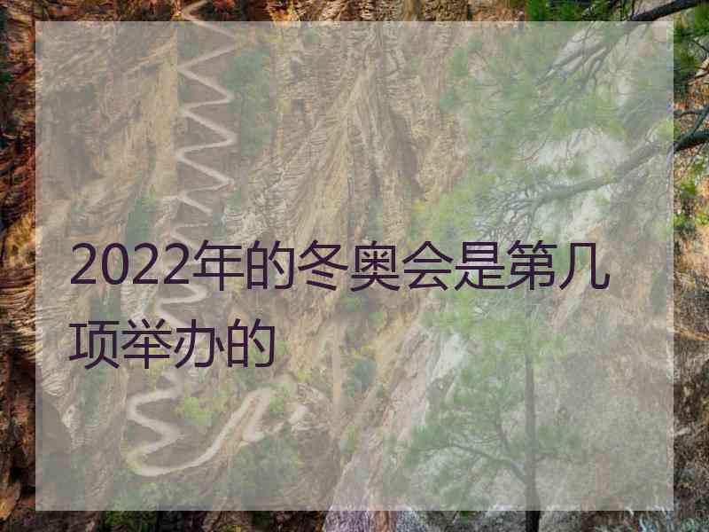 2022年的冬奥会是第几项举办的