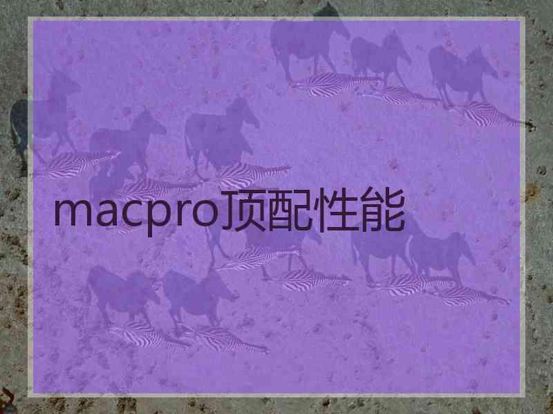 macpro顶配性能