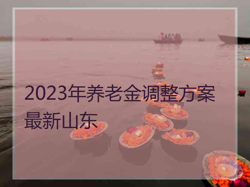 2023年养老金调整方案最新山东