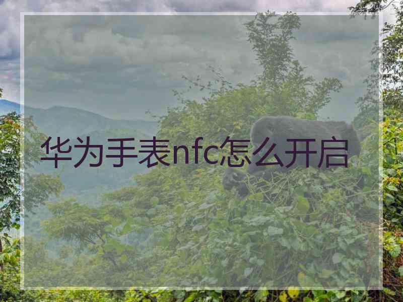 华为手表nfc怎么开启