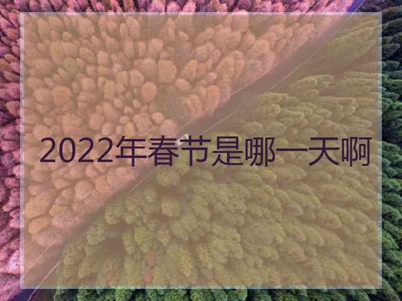 2022年春节是哪一天啊