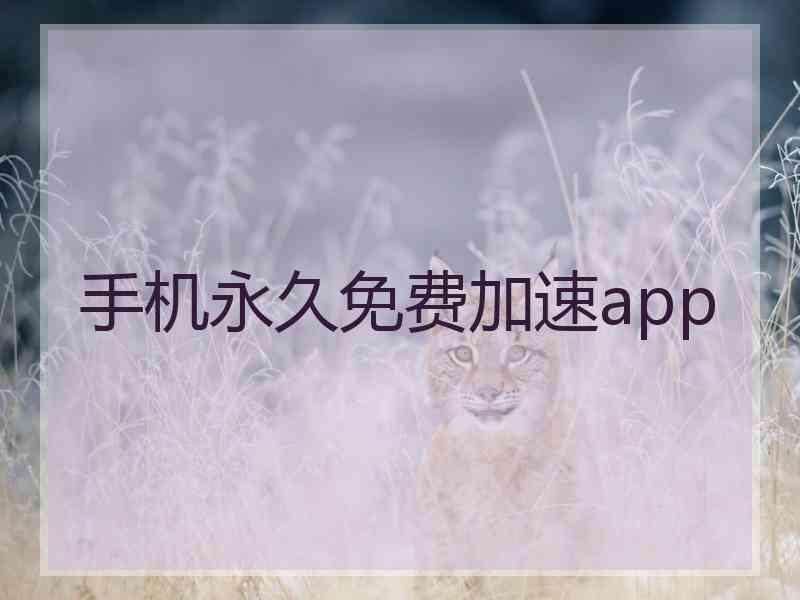 手机永久免费加速app