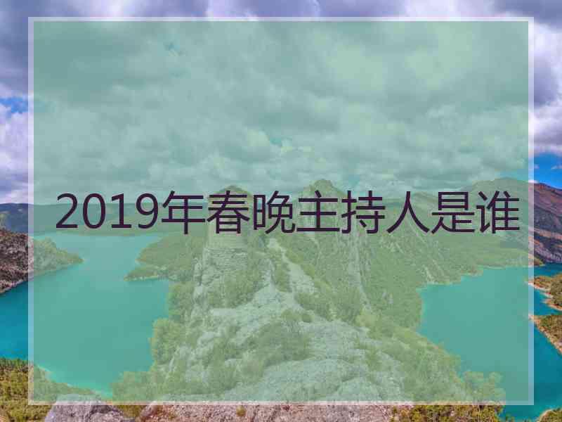 2019年春晚主持人是谁