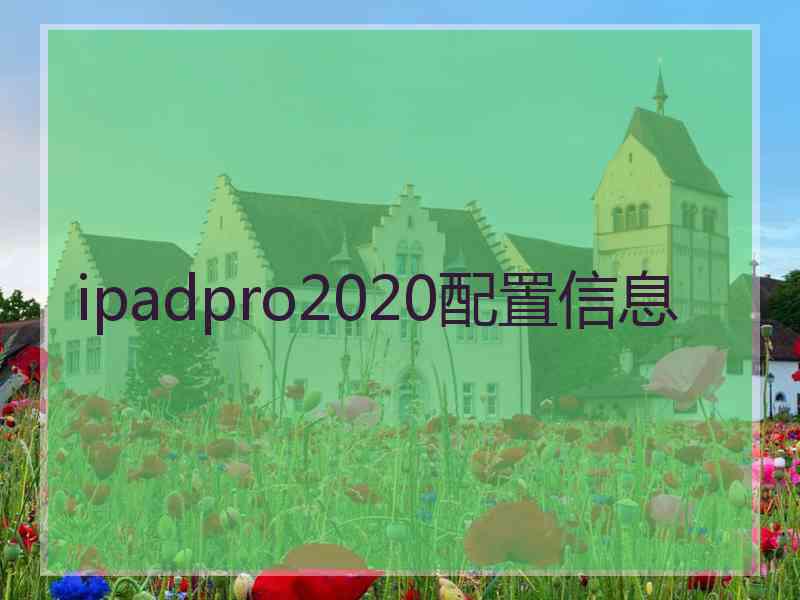 ipadpro2020配置信息