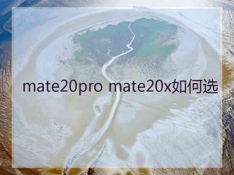 mate20pro mate20x如何选