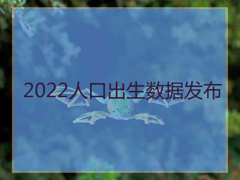 2022人口出生数据发布