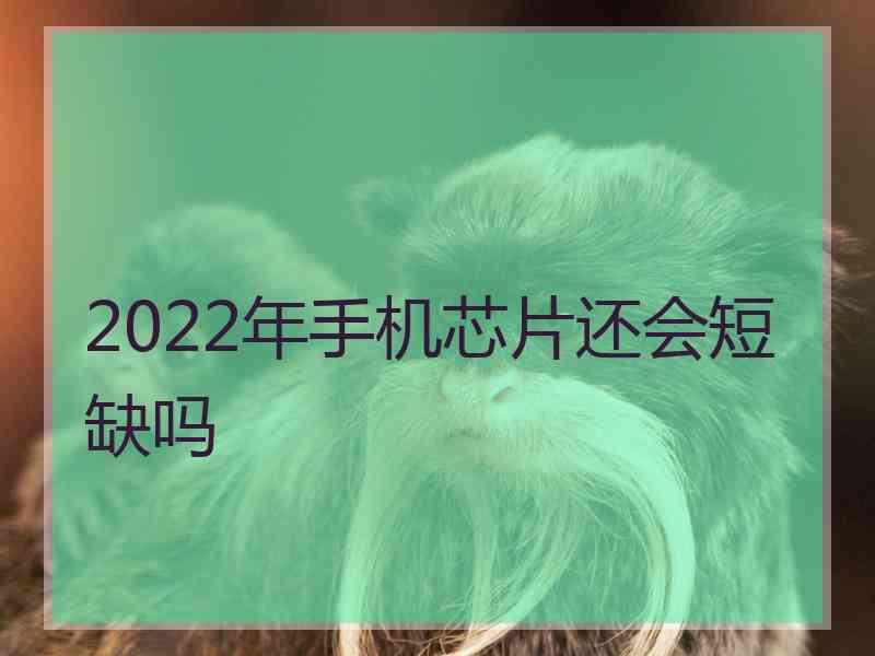 2022年手机芯片还会短缺吗