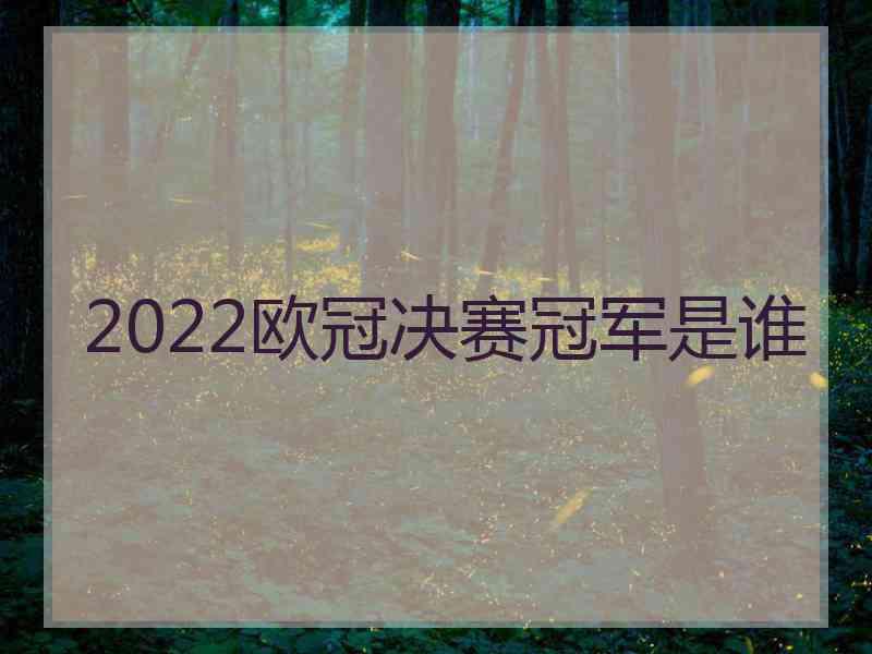 2022欧冠决赛冠军是谁