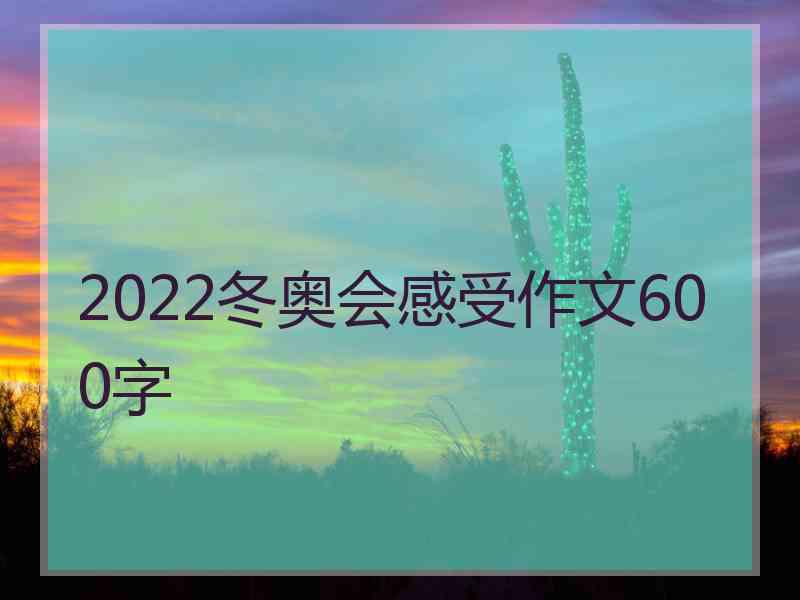 2022冬奥会感受作文600字