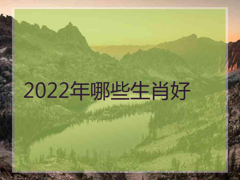 2022年哪些生肖好