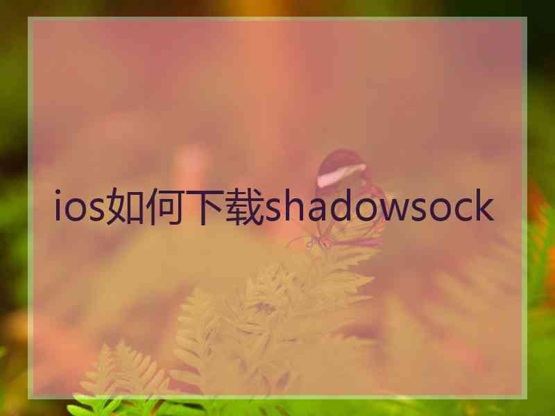 ios如何下载shadowsock