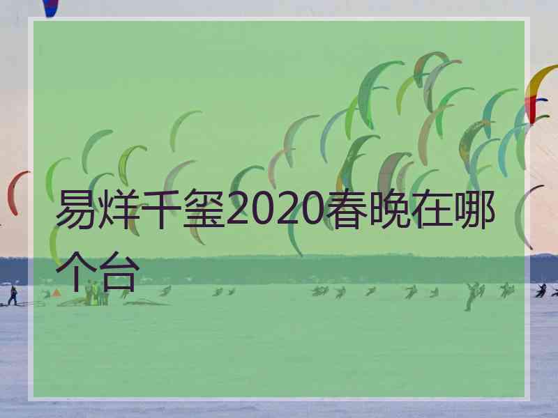 易烊千玺2020春晚在哪个台