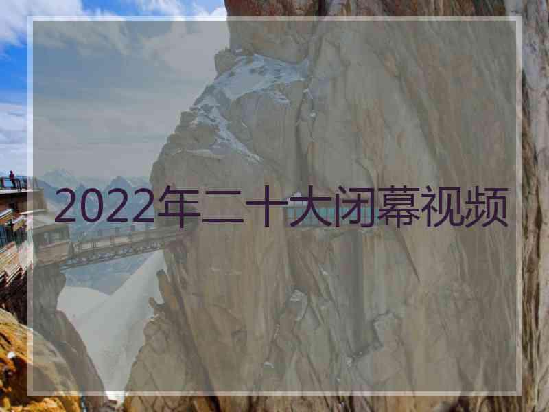 2022年二十大闭幕视频