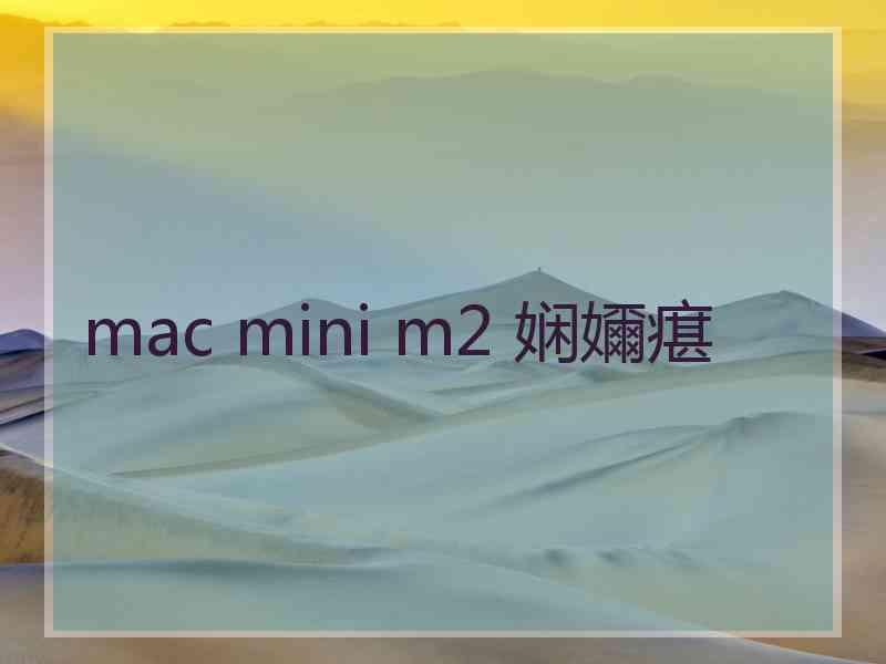 mac mini m2 娴嬭瘎