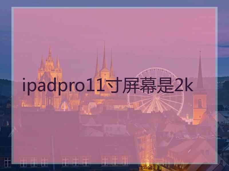 ipadpro11寸屏幕是2k