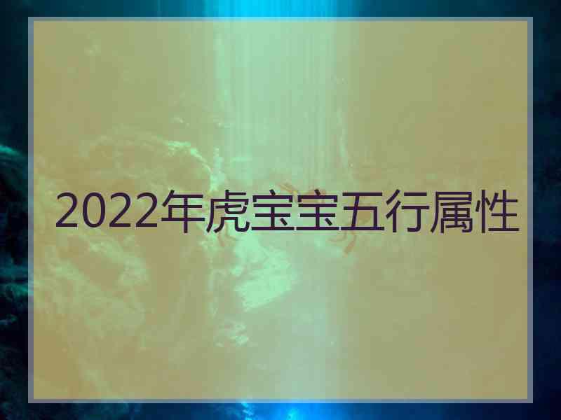 2022年虎宝宝五行属性