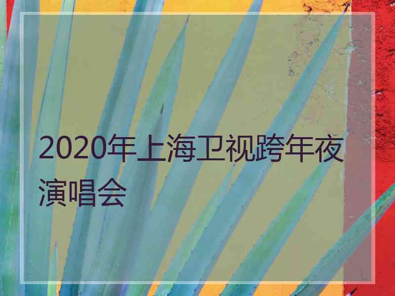 2020年上海卫视跨年夜演唱会