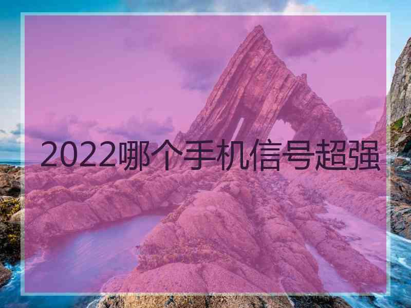 2022哪个手机信号超强