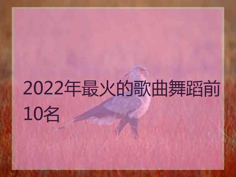 2022年最火的歌曲舞蹈前10名