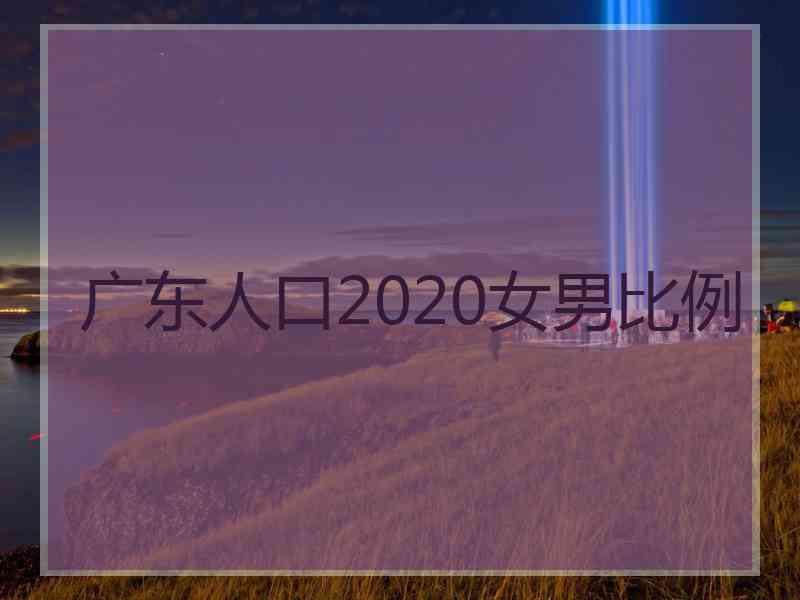 广东人口2020女男比例