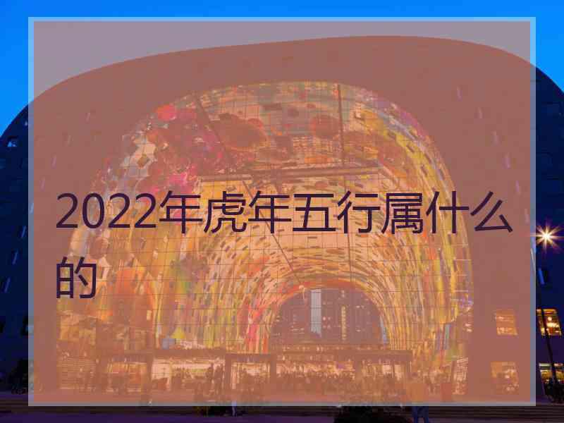 2022年虎年五行属什么的