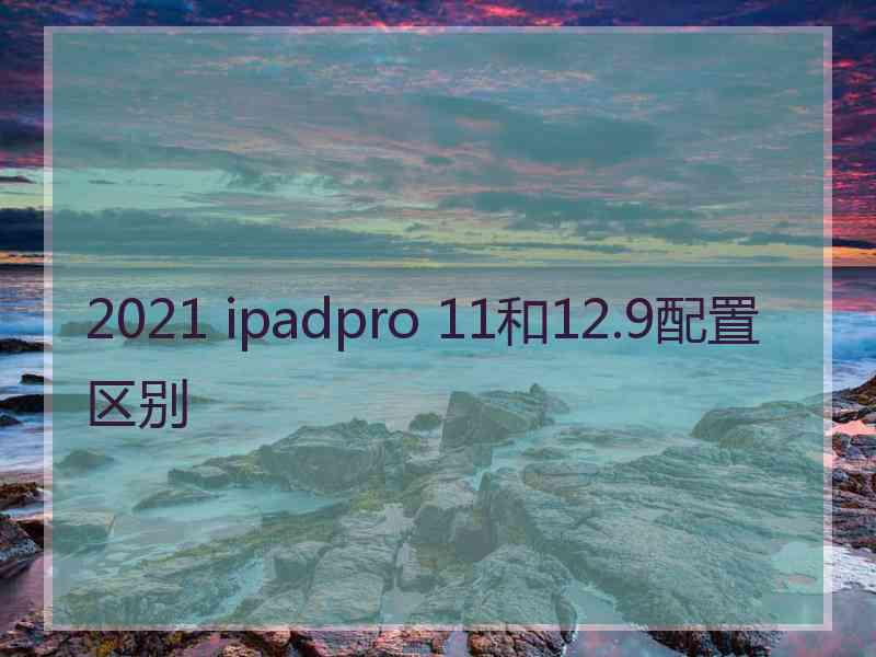 2021 ipadpro 11和12.9配置区别