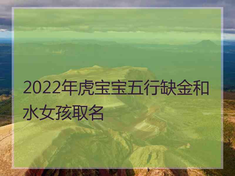 2022年虎宝宝五行缺金和水女孩取名