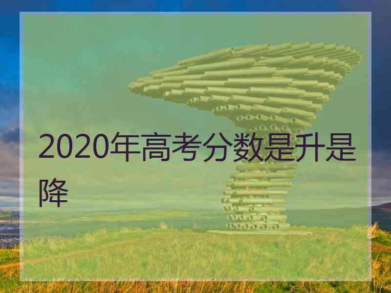 2020年高考分数是升是降