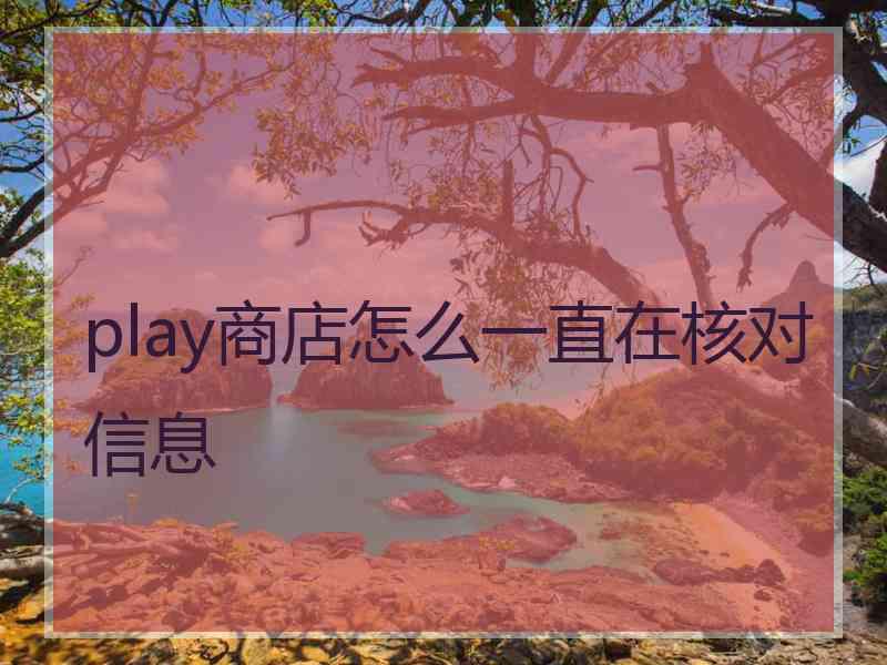 play商店怎么一直在核对信息