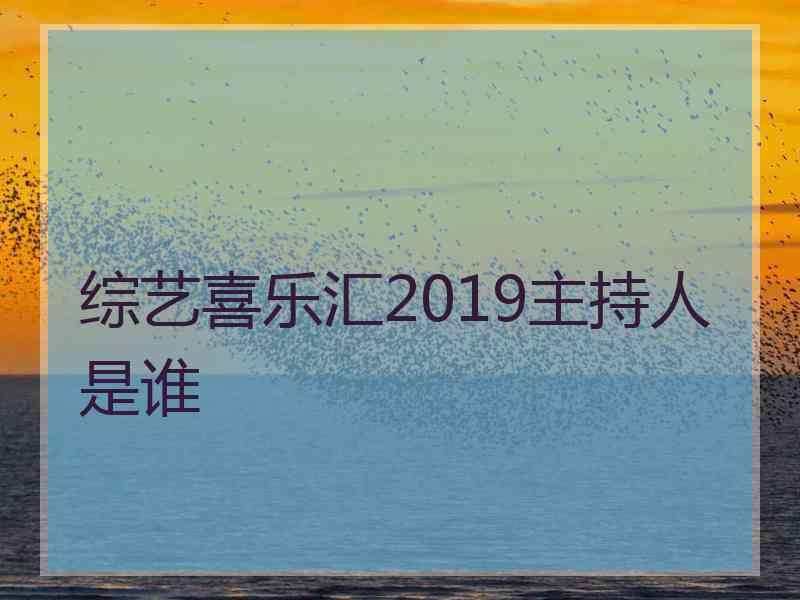 综艺喜乐汇2019主持人是谁