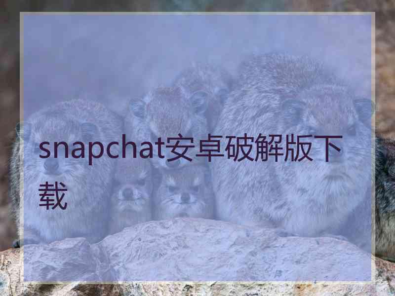 snapchat安卓破解版下载