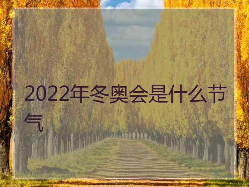 2022年冬奥会是什么节气