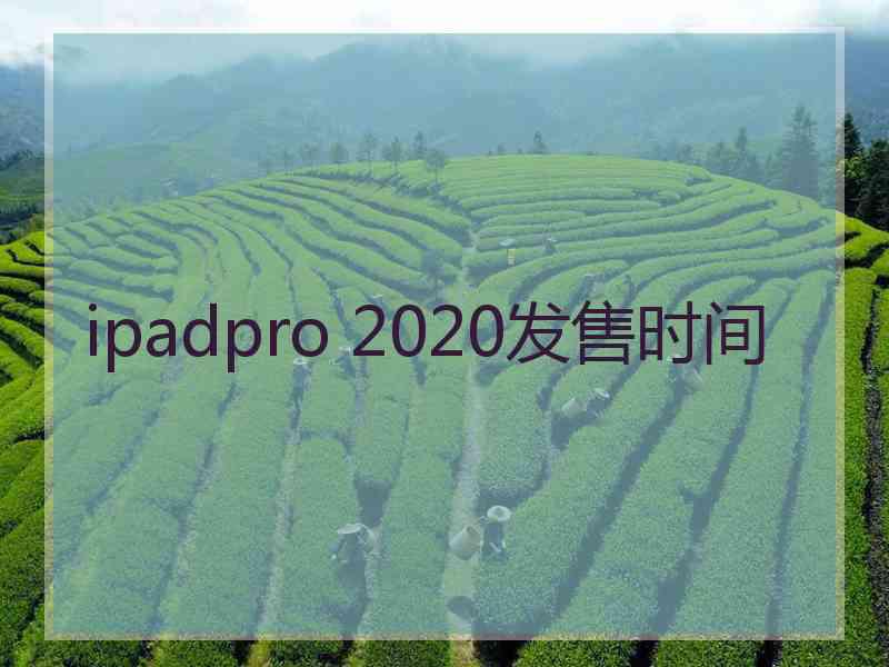 ipadpro 2020发售时间