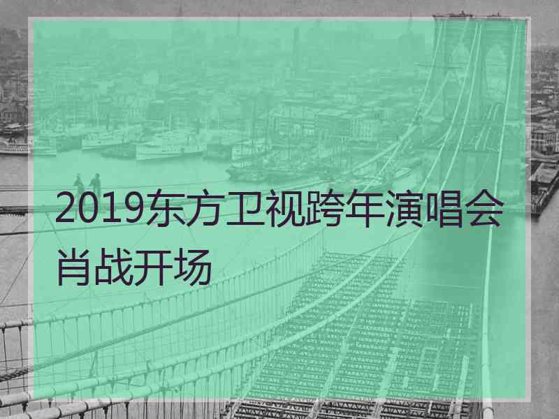 2019东方卫视跨年演唱会肖战开场