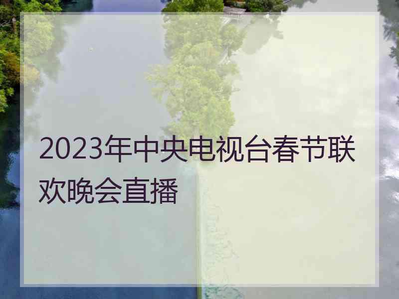 2023年中央电视台春节联欢晚会直播