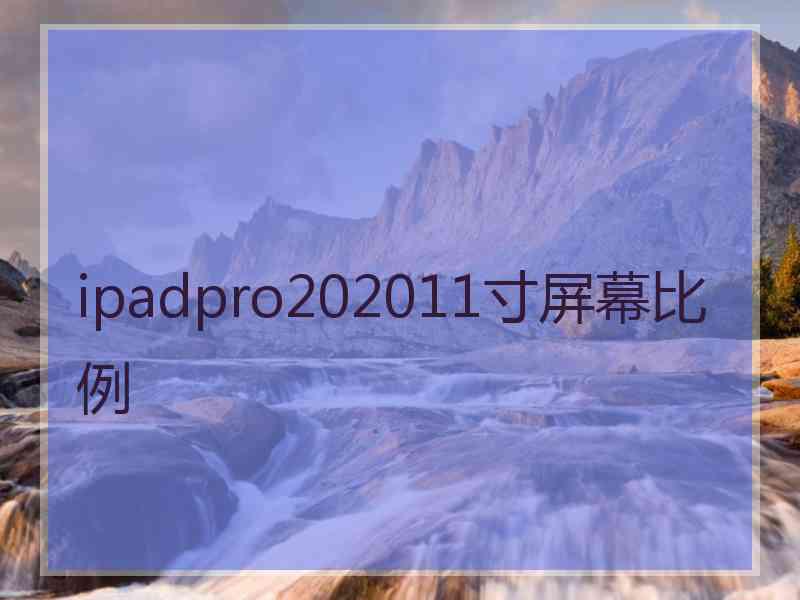 ipadpro202011寸屏幕比例