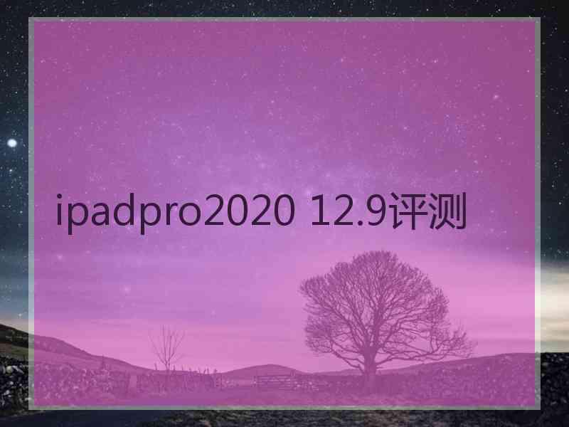 ipadpro2020 12.9评测