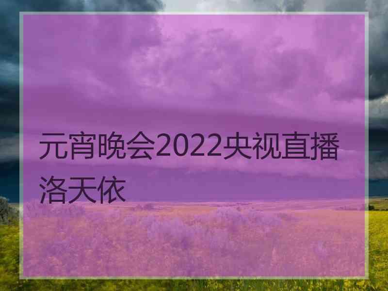 元宵晚会2022央视直播洛天依