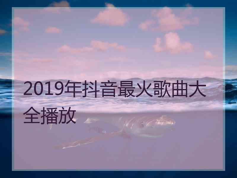 2019年抖音最火歌曲大全播放