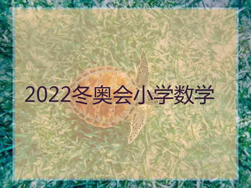 2022冬奥会小学数学