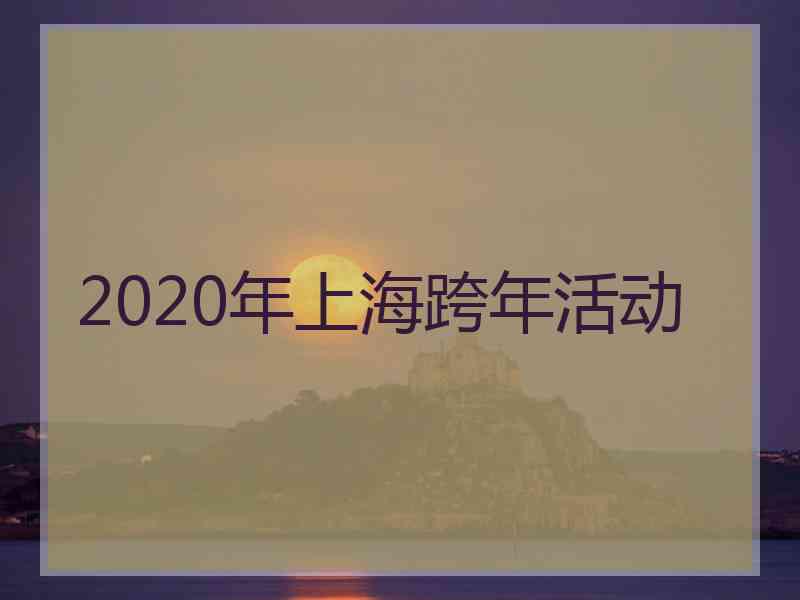 2020年上海跨年活动