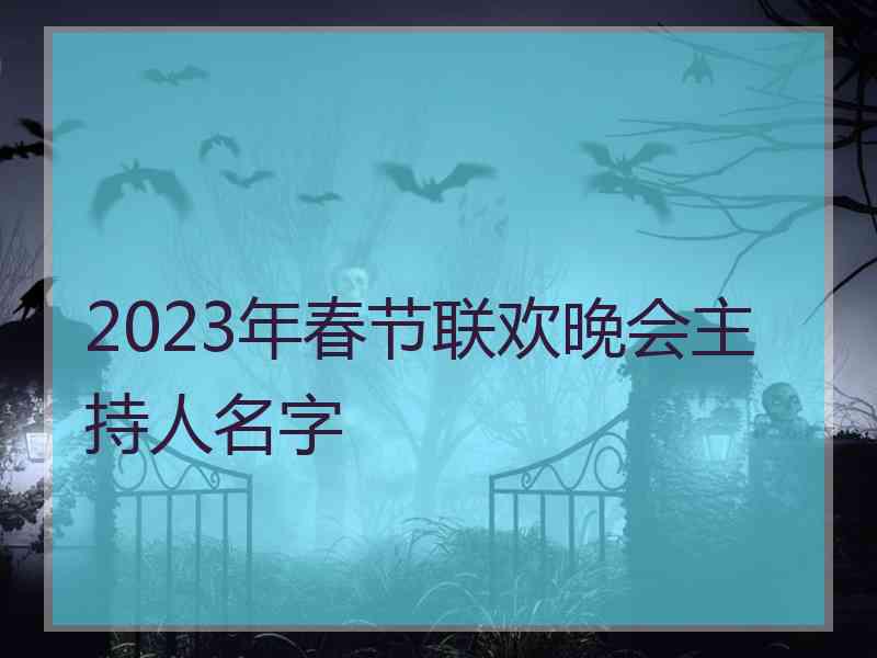 2023年春节联欢晚会主持人名字