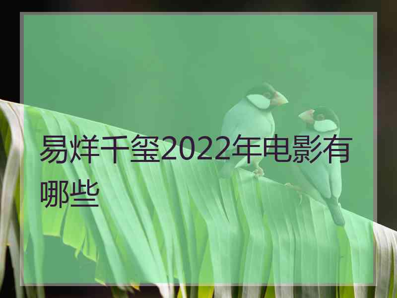 易烊千玺2022年电影有哪些