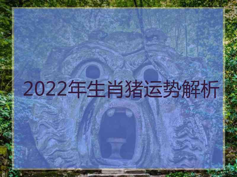 2022年生肖猪运势解析