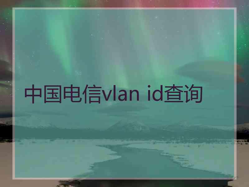 中国电信vlan id查询