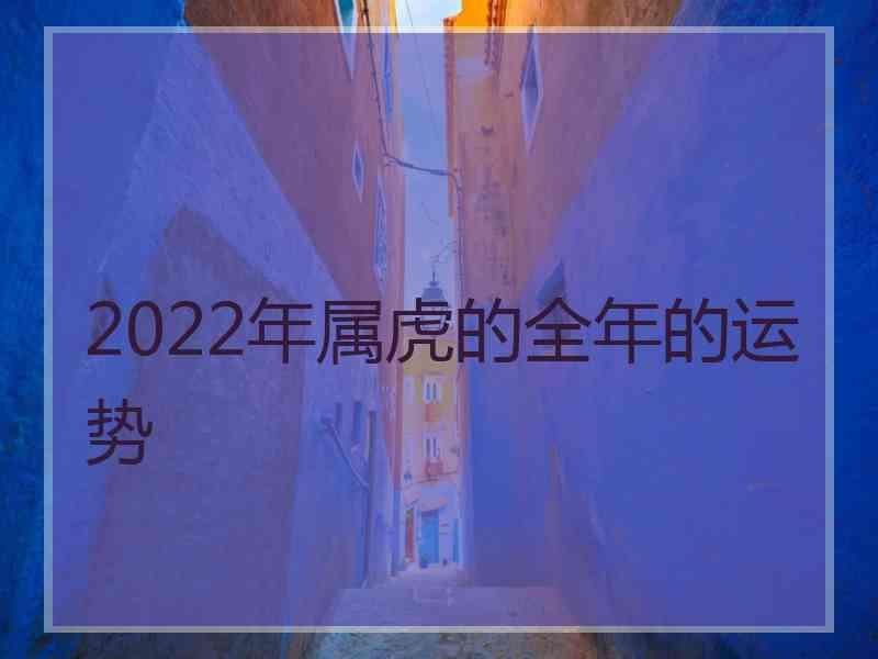 2022年属虎的全年的运势